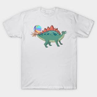 Play That Beach Ball, Dino-Stegosaur! T-Shirt